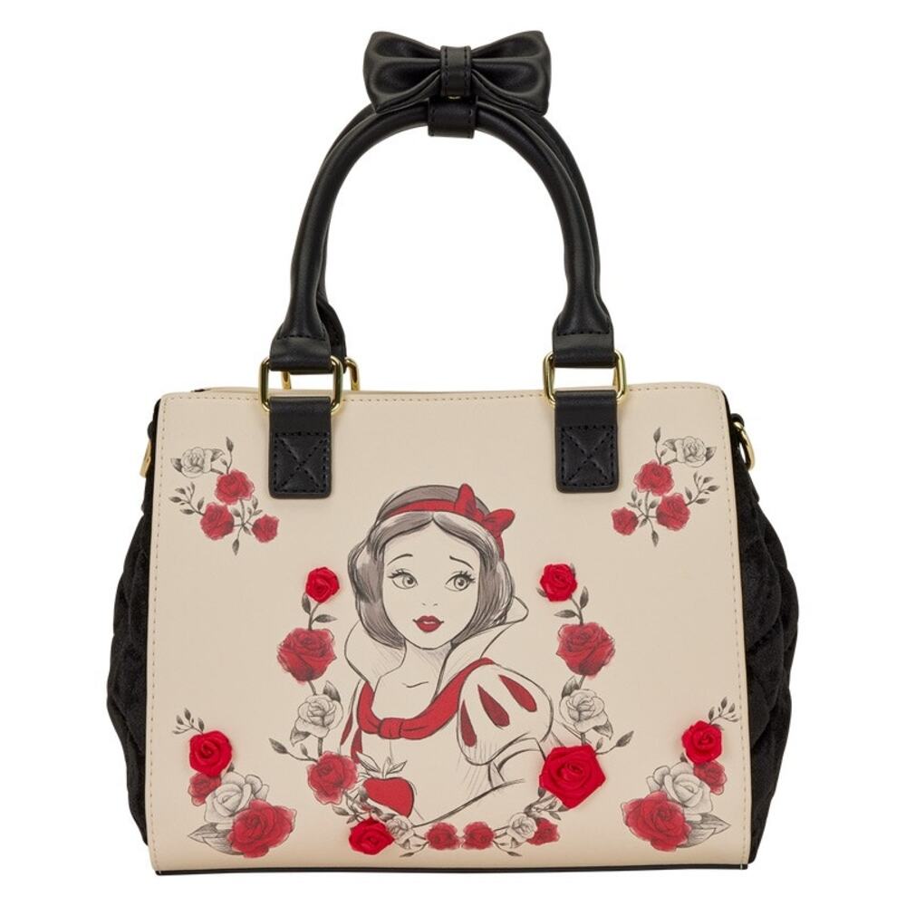 Loungefly Snow Exclusive White Roses Tote Crossbody Bag NWT